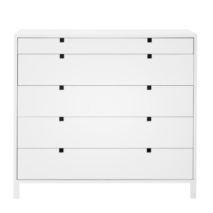 1898 square byrå 5 lådor vit