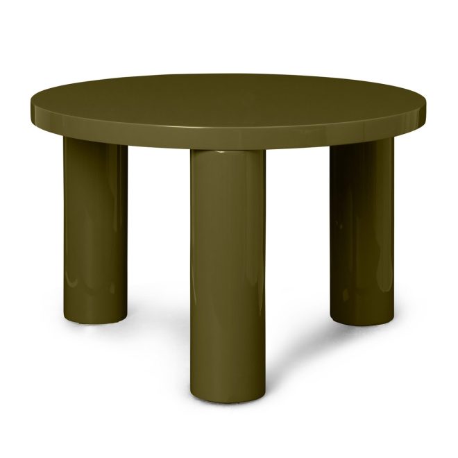 Ferm living post soffbord small Ø65 cm olive