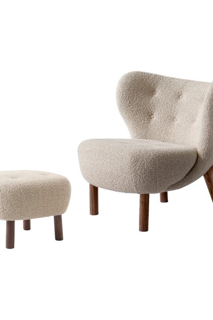 &tradition little petra vb1 fåtölj inkl. pouf atd1 oljad valnöt-karakorum 003