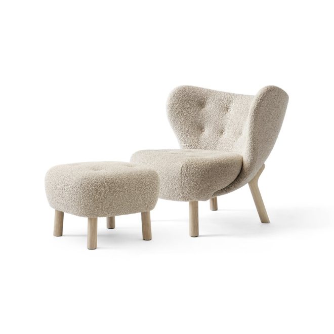 &tradition little petra vb1 fåtölj inkl. pouf atd1 vitoljad ek-karakorum