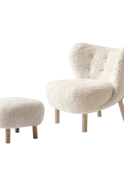 &tradition little petra vb1 fåtölj inkl. pouf atd1 vitoljad ek-moonlight