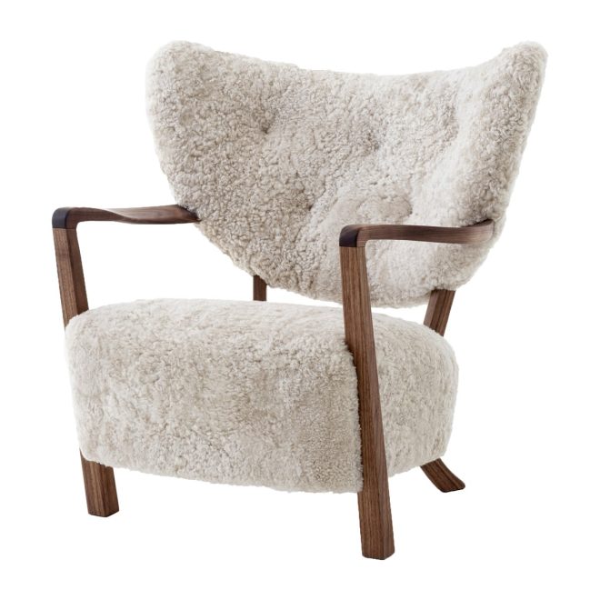 &tradition wulff lounge chair atd2 fåtölj oljad valnöt-moonlight