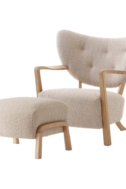&tradition wulff lounge chair atd2 fåtölj inkl. pouf atd3 oljad ek-karakorum