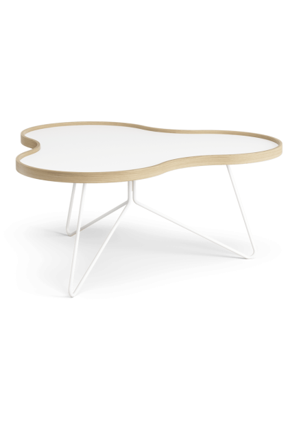 Swedese flower bord 84x90 cm h39cm-vit-ek-vitt stativ