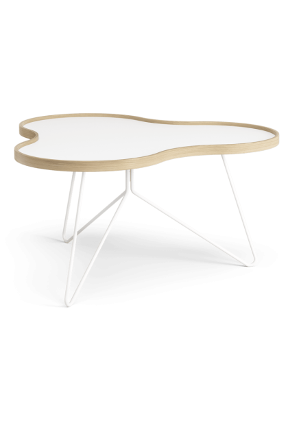 Swedese flower bord 84x90 cm h45cm-vit-ek-vitt stativ