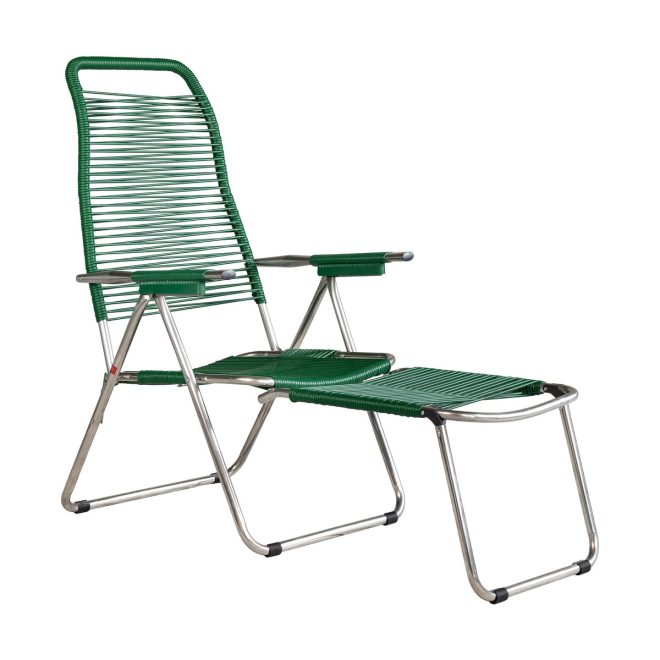 Fiam spaghetti solstol med fotstöd green