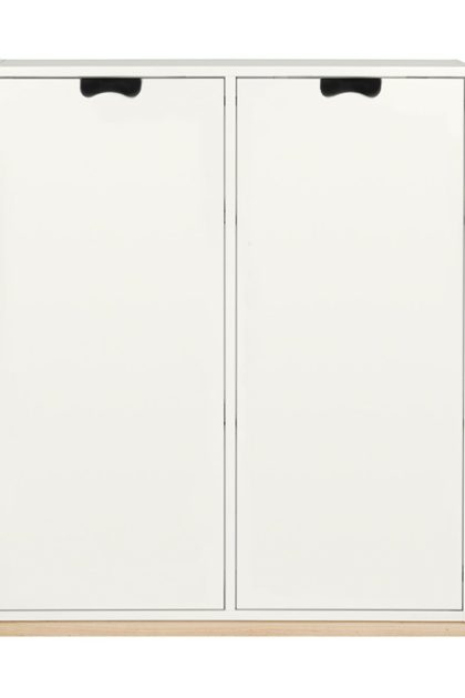 Asplund snö e skåp white, björksockel/täckta dörrar, dj.42 cm