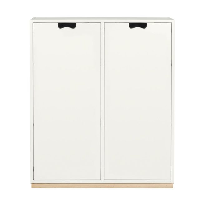 Asplund snö e skåp white, björksockel/täckta dörrar, dj.42 cm