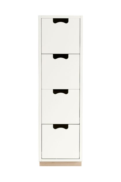 Asplund snö j4 byrå white, björksockel