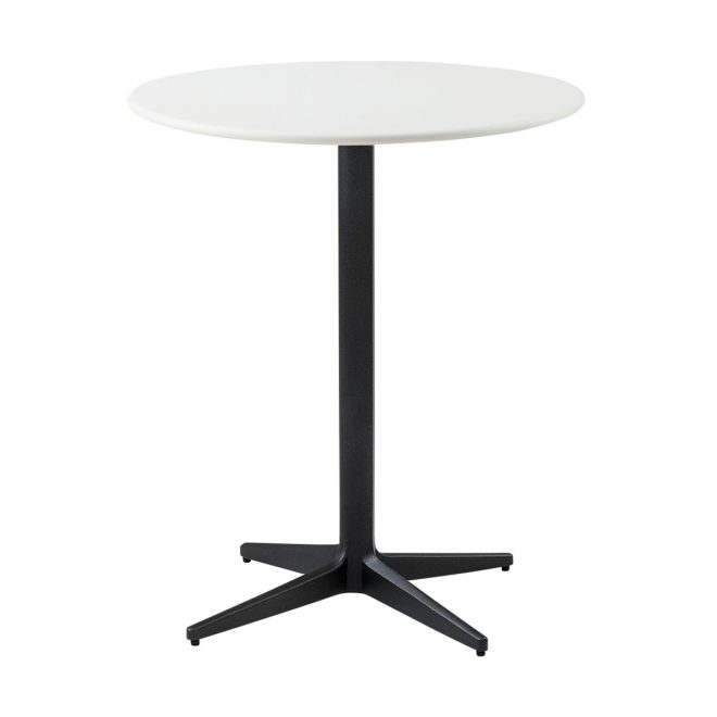 Cane-line drop cafébord Ø60 cm white-lava grey