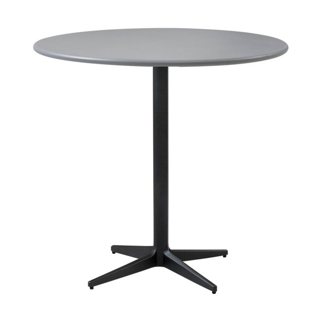 Cane-line drop cafébord Ø80 cm light grey-lava grey