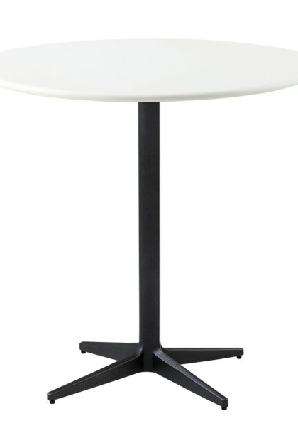 Cane-line drop cafébord Ø80 cm white-lava grey