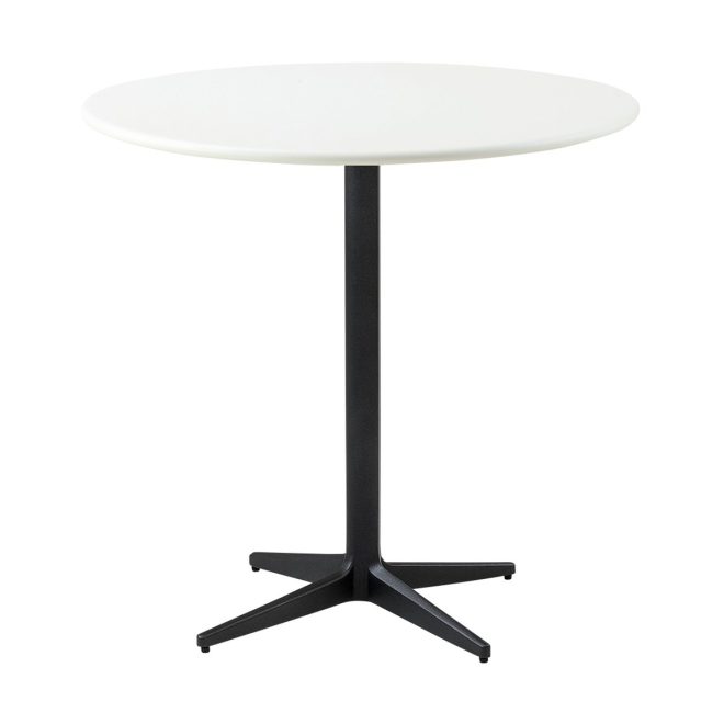 Cane-line drop cafébord Ø80 cm white-lava grey