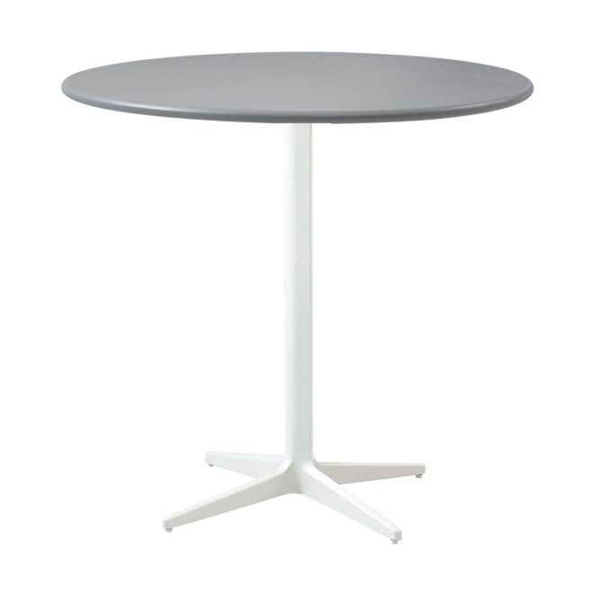 Cane-line drop cafébord Ø80 cm light grey-white