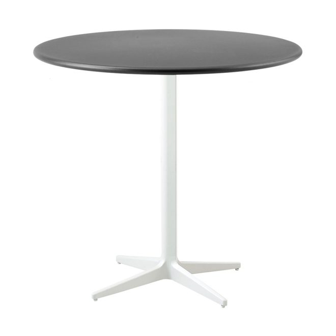 Cane-line drop cafébord Ø80 cm lava grey-white