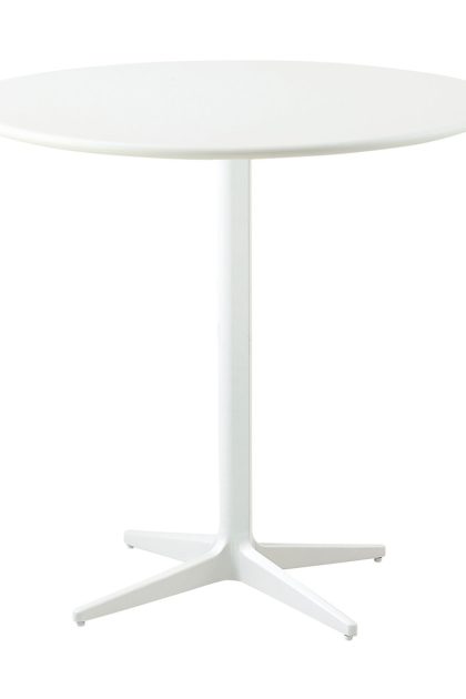 Cane-line drop cafébord Ø80 cm white-white
