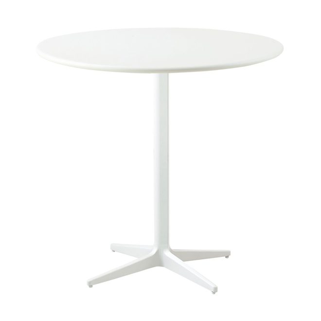 Cane-line drop cafébord Ø80 cm white-white