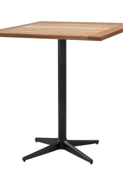 Cane-line drop cafébord teak 72x72 cm lava grey stativ