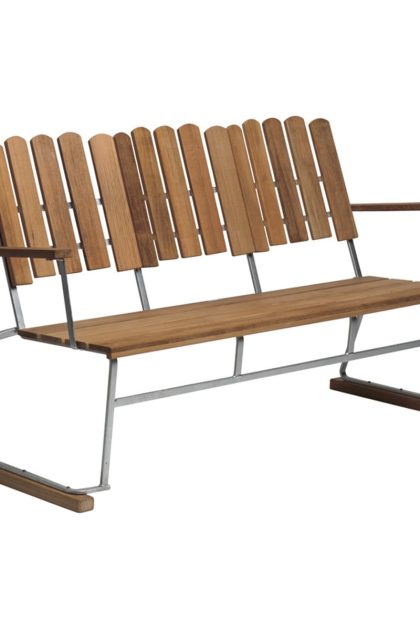 Grythyttan stålmöbler soffa 6 teak-varmförzinkat stativ