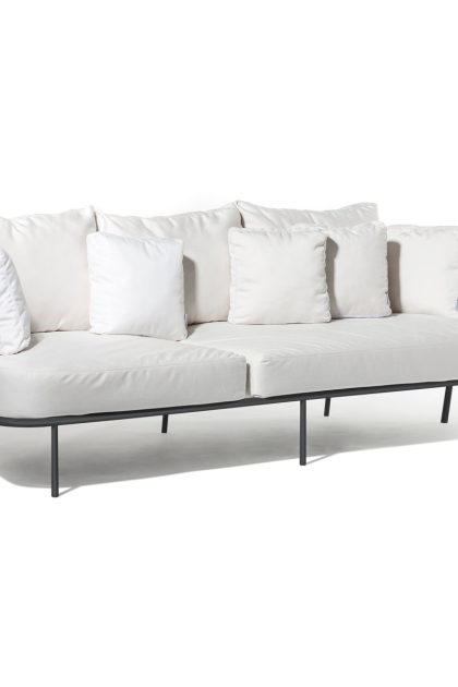 Skargaarden saltö soffa sunbrella silver grey, charcoal grey aluminiumram