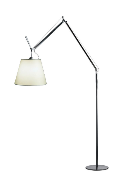 Artemide tolomeo mega golvlampa parchment-black Ø42cm