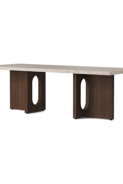 Audo copenhagen androgyne loungebord sand/kunis breccia-mörkbetsat ekstativ