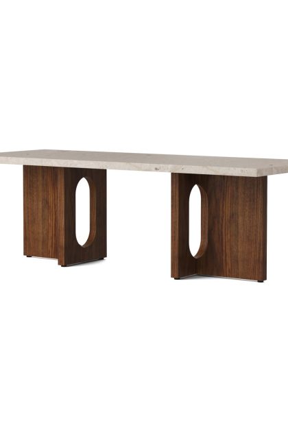 Audo copenhagen androgyne loungebord sand/kunis breccia-valnötsstativ