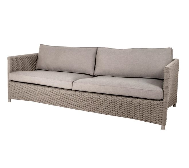 Cane-line diamond soffa 3-sits soft rope cane-line natté taupe