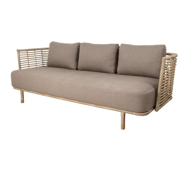 Cane-line sense soffa 3-sits weave airtouch taupe