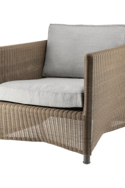 Cane-line diamond loungefåtölj natural, tyg caneline natté light grey