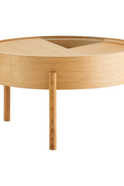 Woud arc soffbord Ø66 cm oljad ek