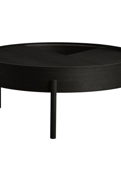 Woud arc soffbord Ø89 cm svartmålad ask