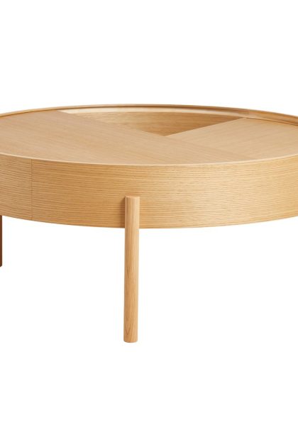 Woud arc soffbord Ø89 cm oljad ek