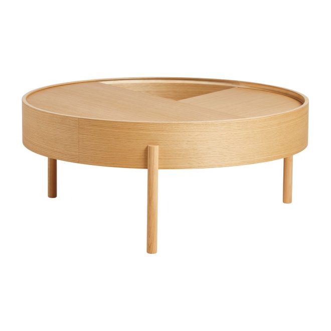 Woud arc soffbord Ø89 cm oljad ek