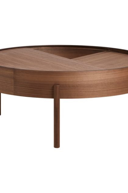 Woud arc soffbord Ø89 cm valnöt