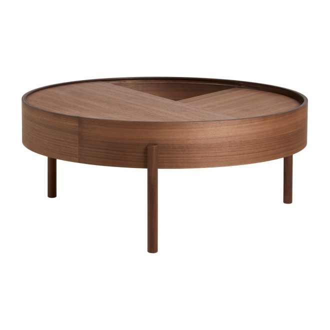 Woud arc soffbord Ø89 cm valnöt