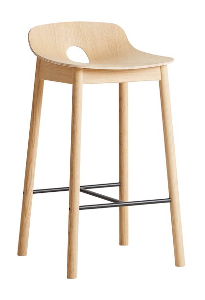 Woud mono barstol 65 cm vitpigmenterad ek