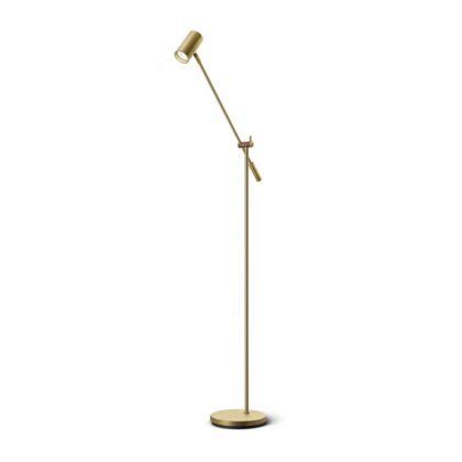 Belid tyson golvlampa vipparm Ø19,8 cm mattslipad mässing