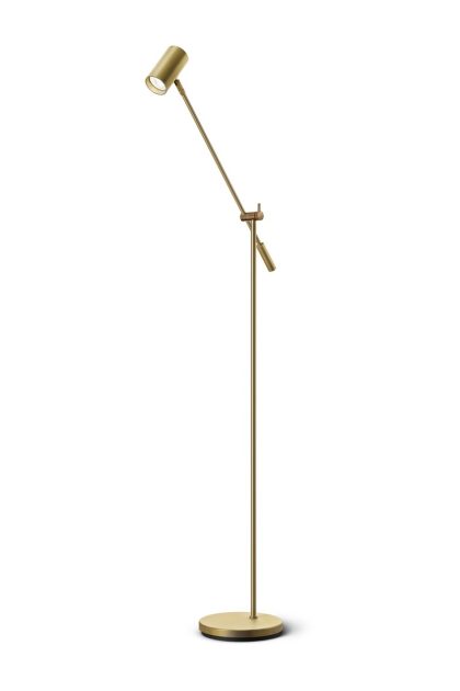Belid tyson golvlampa vipparm Ø19,8 cm mattslipad mässing