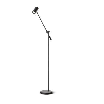 Belid tyson golvlampa vipparm Ø19,8 cm svartstruktur