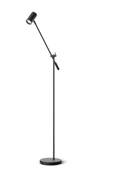 Belid tyson golvlampa vipparm Ø19,8 cm svartstruktur