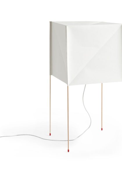Hay paper cube golvlampa vit