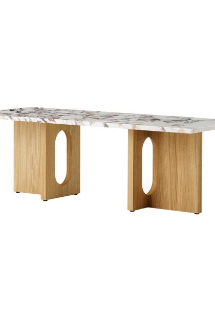 Audo copenhagen androgyne loungebord natural oak-calacatta viola