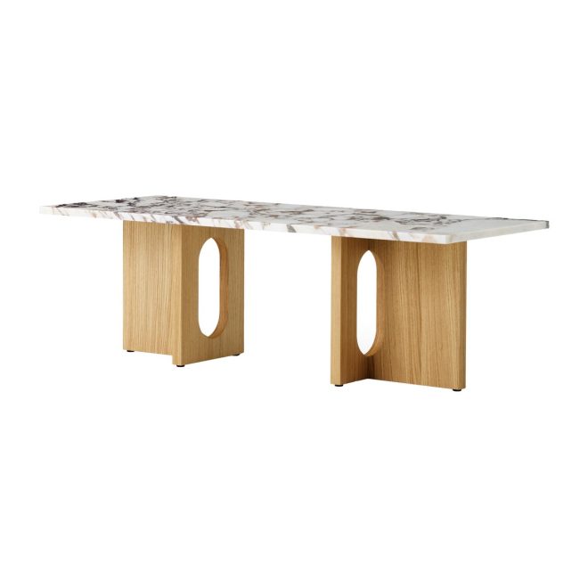 Audo copenhagen androgyne loungebord natural oak-calacatta viola