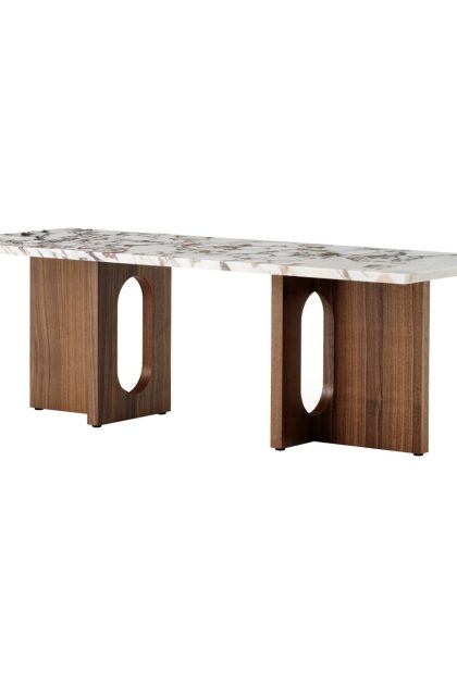 Audo copenhagen androgyne loungebord walnut-calacatta viola