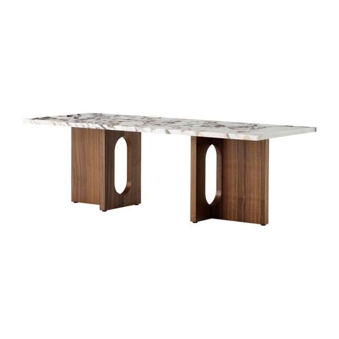 Audo copenhagen androgyne loungebord walnut-calacatta viola