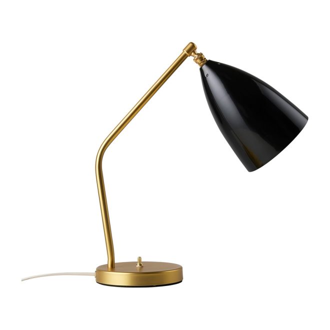 Gubi gräshoppa bordslampa blank black-brass