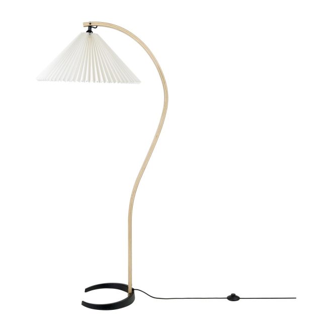 Gubi timberline golvlampa oak-birch-white