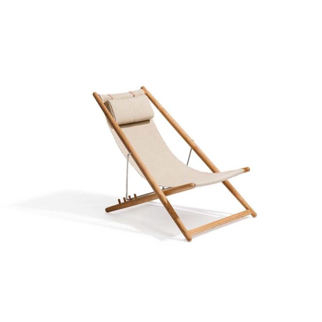 Skargaarden h55 inomhus vilstol canvas natural, teak