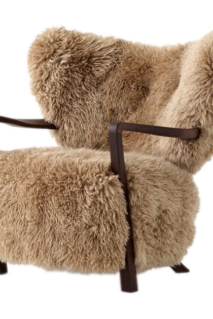 &tradition wulff lounge chair atd2 fåtölj oljad valnöt-sheepskin honey
